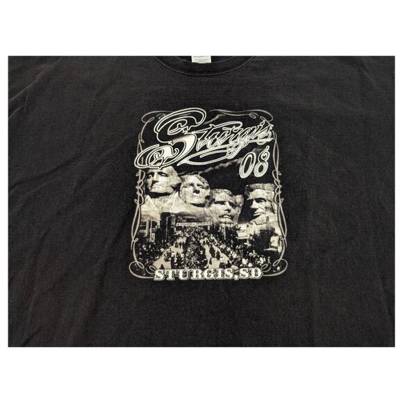 Sturgis Bike Week 2008 T‎ Shirt Sz 3XL Black S/S Black Hills Double Biker Tee - Picture 3 of 10